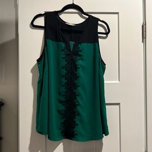 Green and Black Top